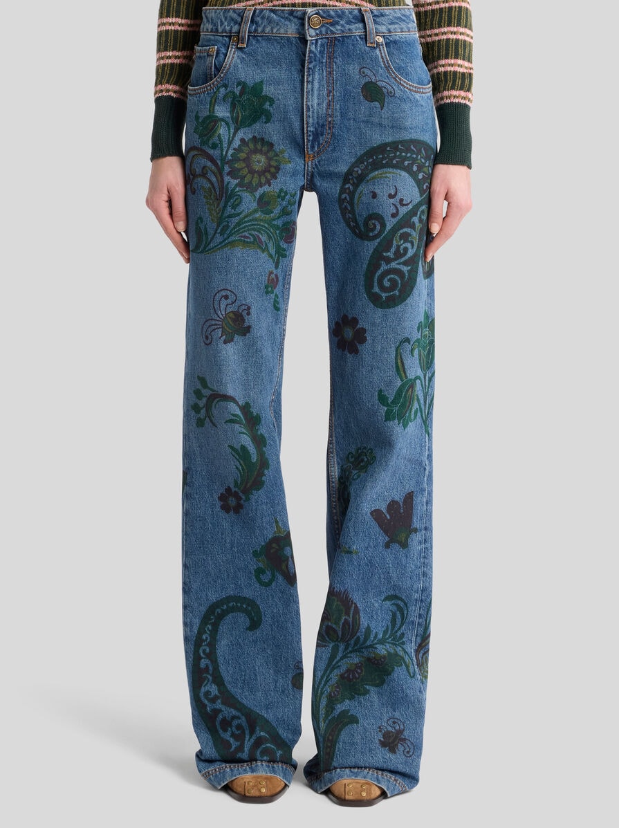 【送料&関税込】Etro Jeans With Back Foliage Motif ETRO Jeans with Back Foliage Motif – LOZURI®