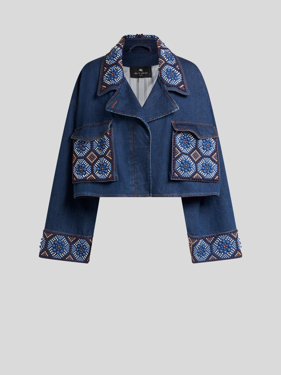 【ETRO】パール エンブロイダリー クロップド ジャケット パールエンブロイダリー クロップドジャケット | エトロ