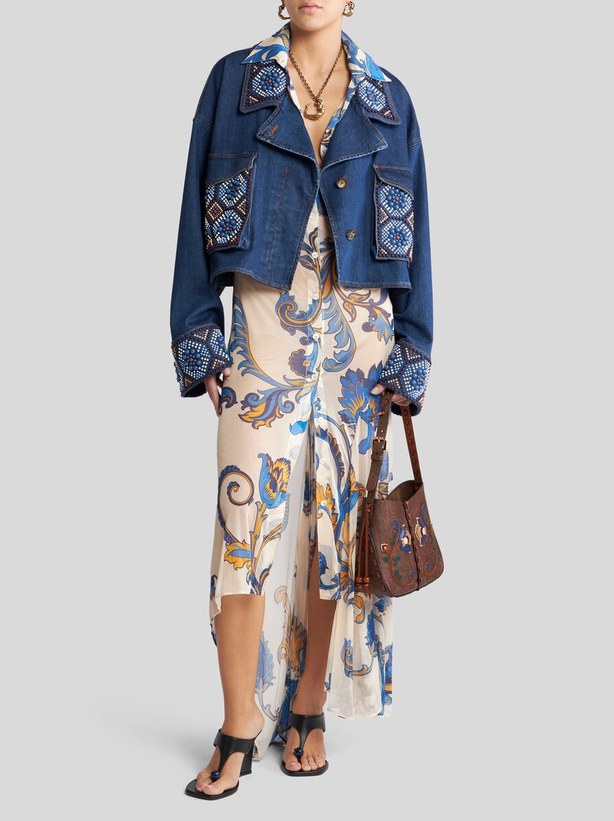 【ETRO】パール エンブロイダリー クロップド ジャケット パールエンブロイダリー クロップドジャケット | エトロ