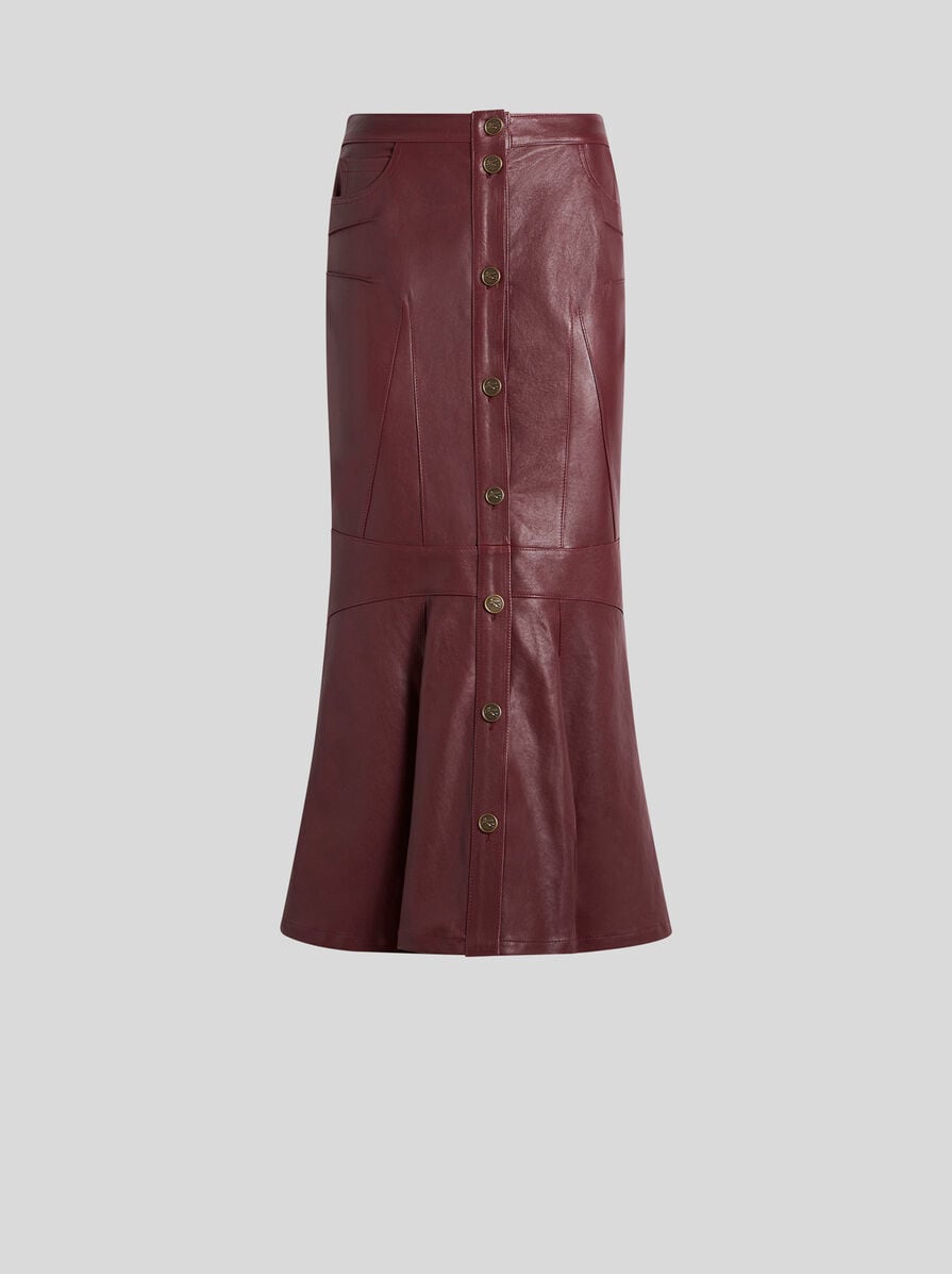 ETRO ナッパレザー マーメイドスカート バーガンティ ナッパレザー マーメイドスカート | エトロ