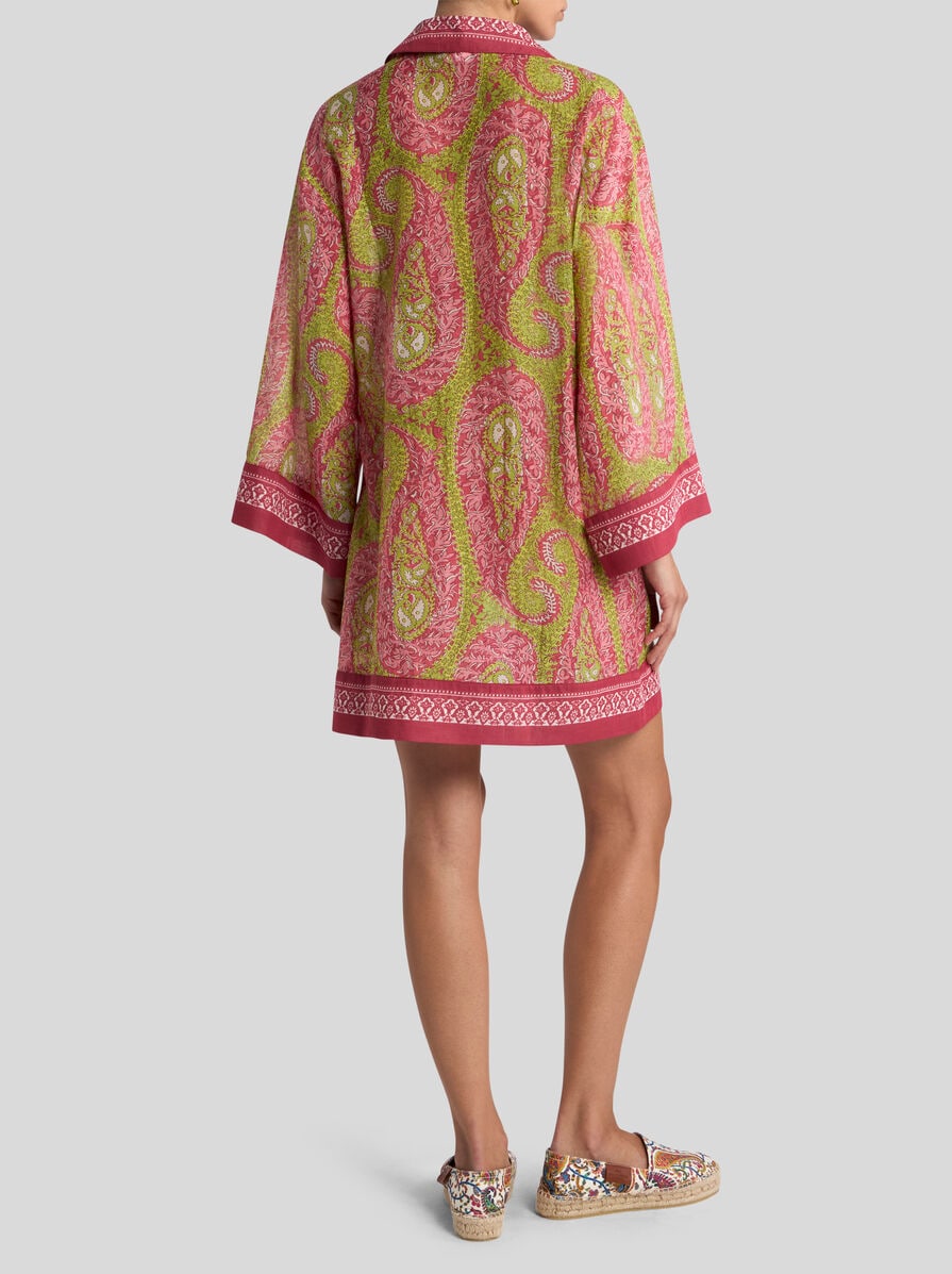 etro paisley print tiered crinkle silk embroidered mini dress Etro Paisley-Print Tiered Crinkle-Silk Embroidered Mini Dress - Gold