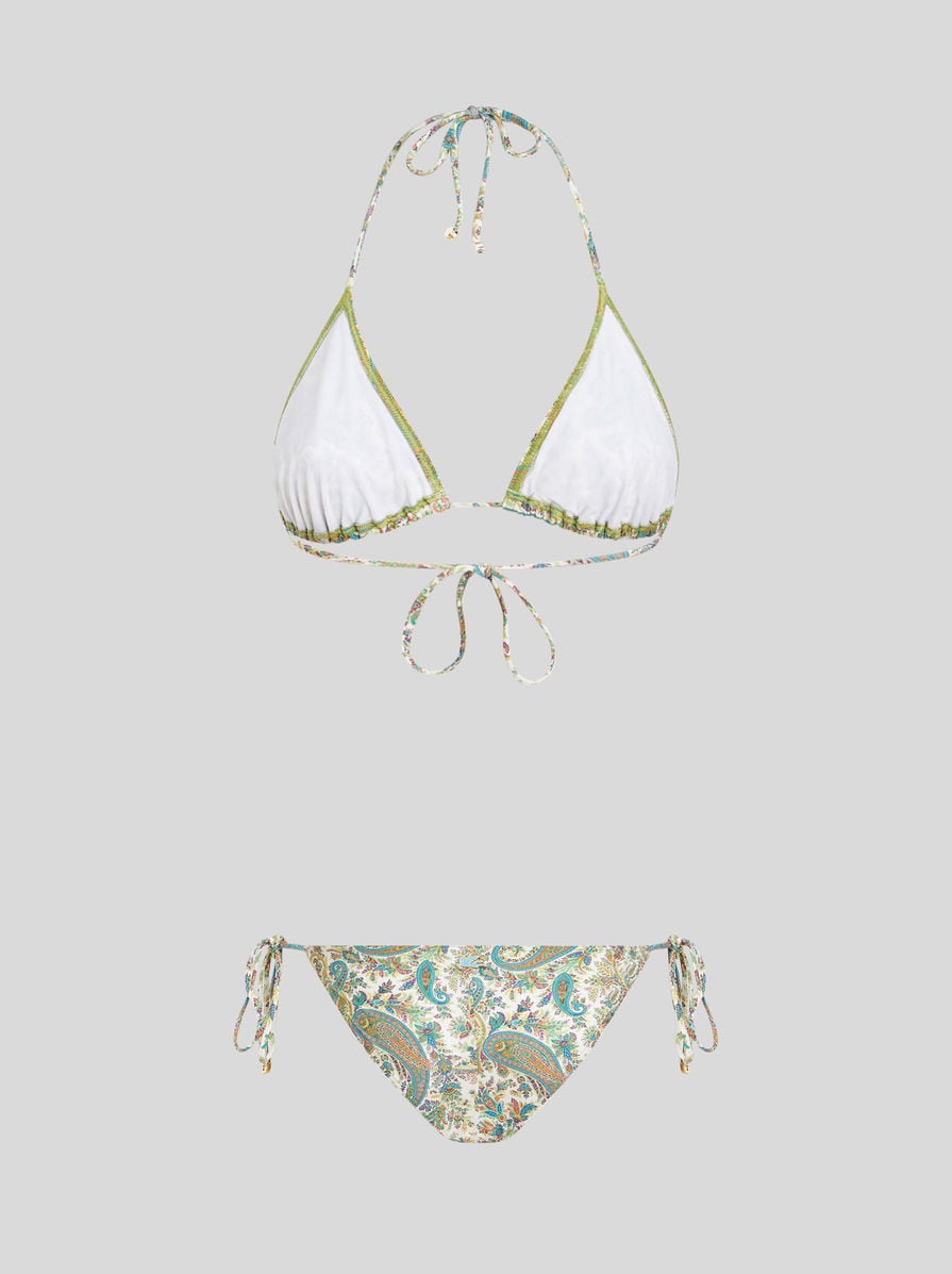 アウターその他 Etro Bikini with paisley print White Etro - White Paisley Patterned Triangle Bikini Set