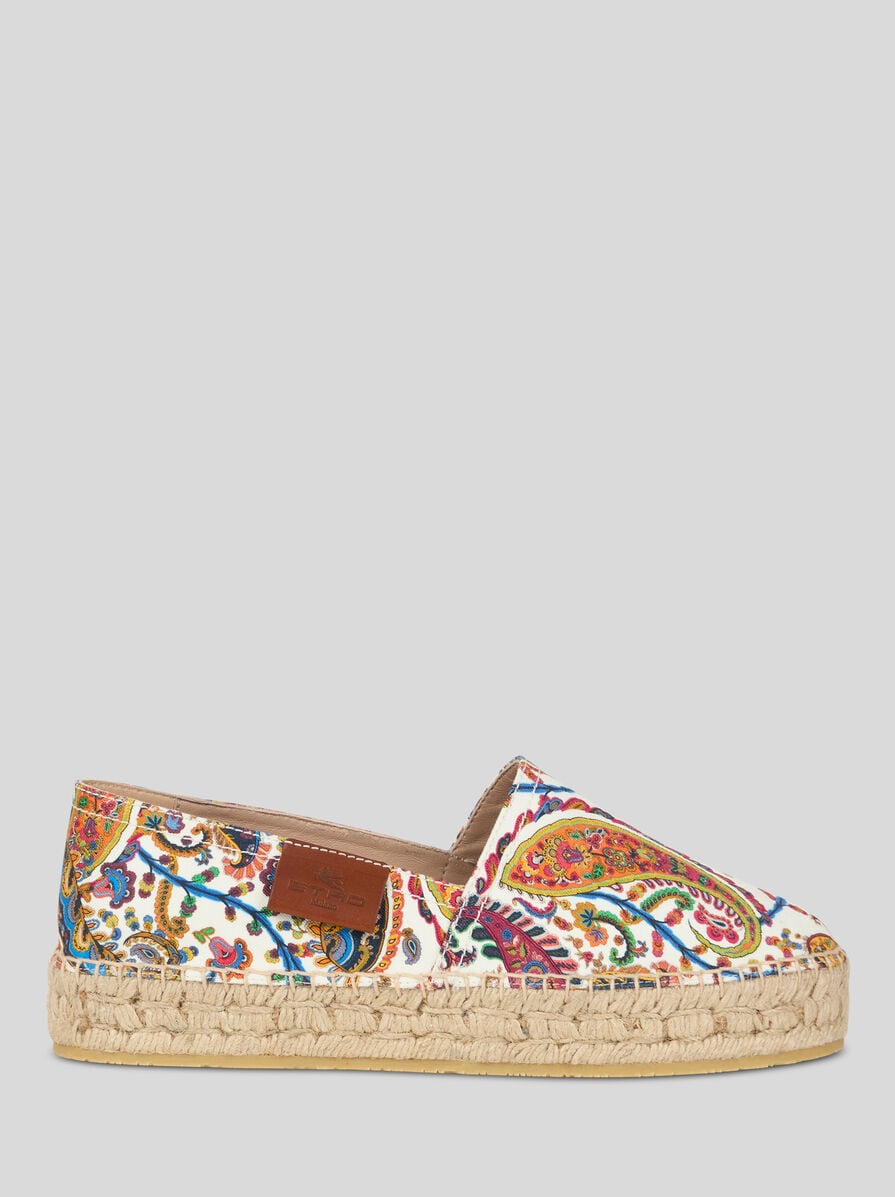 PRINTED COTTON ESPADRILLES