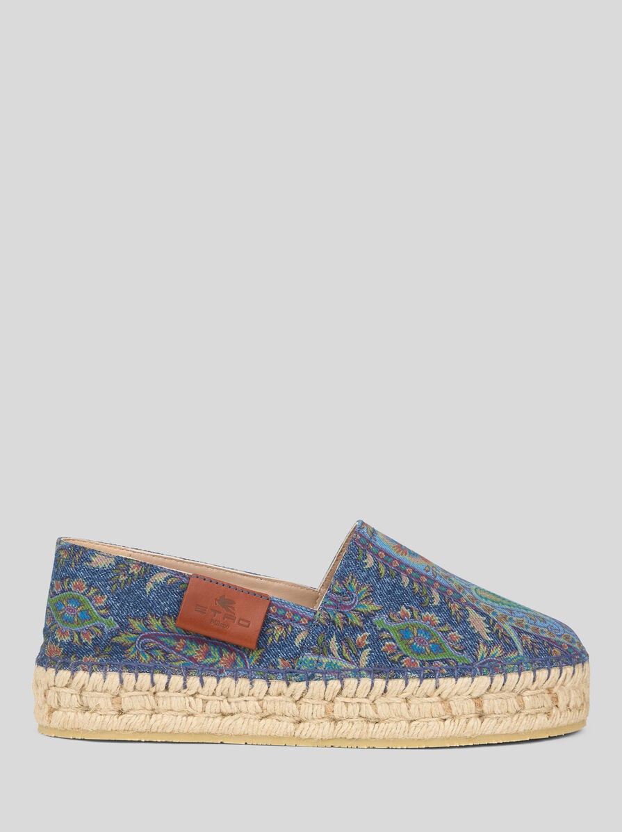 JACQUARD DENIM ESPADRILLES